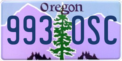 OR license plate 993OSC