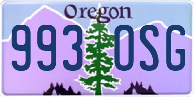 OR license plate 993OSG