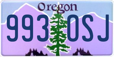 OR license plate 993OSJ
