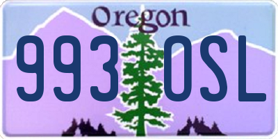 OR license plate 993OSL