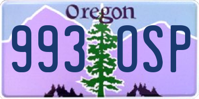 OR license plate 993OSP