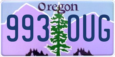 OR license plate 993OUG