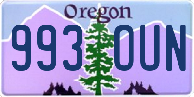 OR license plate 993OUN