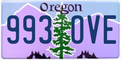OR license plate 993OVE