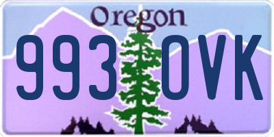 OR license plate 993OVK