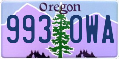 OR license plate 993OWA
