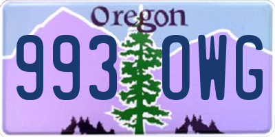 OR license plate 993OWG
