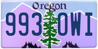 OR license plate 993OWI