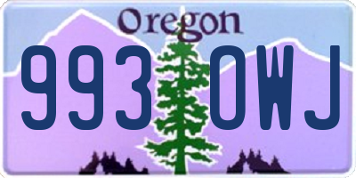 OR license plate 993OWJ