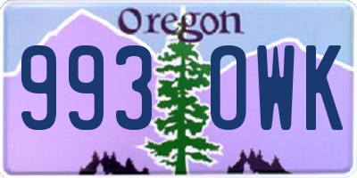 OR license plate 993OWK