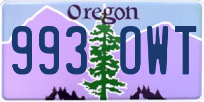 OR license plate 993OWT