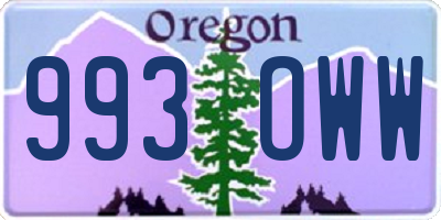 OR license plate 993OWW