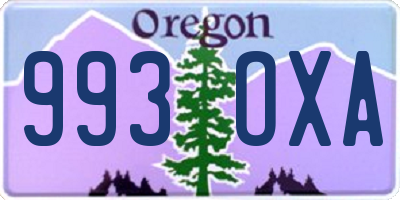 OR license plate 993OXA