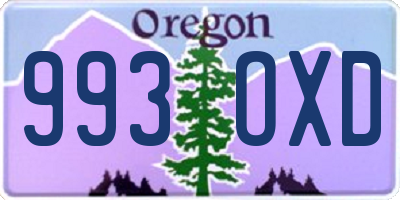 OR license plate 993OXD