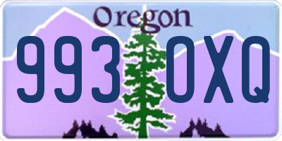 OR license plate 993OXQ