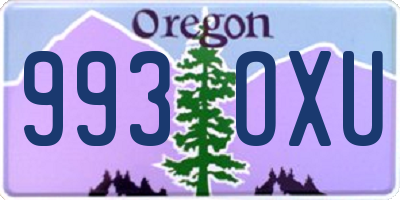 OR license plate 993OXU