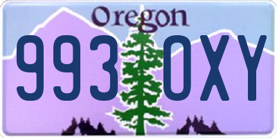 OR license plate 993OXY
