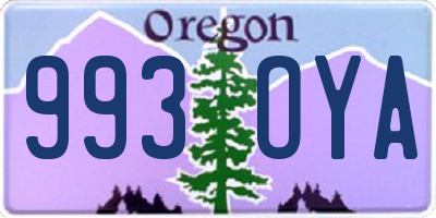OR license plate 993OYA
