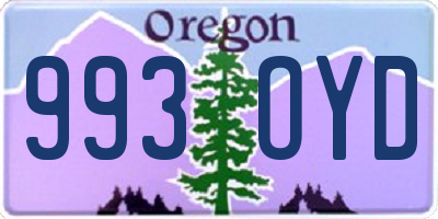 OR license plate 993OYD