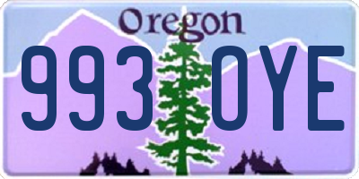 OR license plate 993OYE