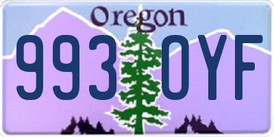 OR license plate 993OYF