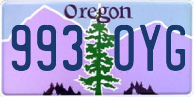 OR license plate 993OYG