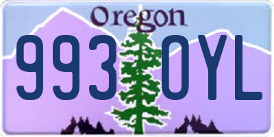 OR license plate 993OYL