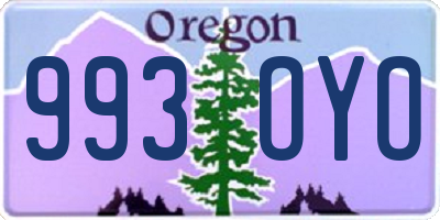 OR license plate 993OYO