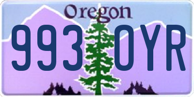 OR license plate 993OYR