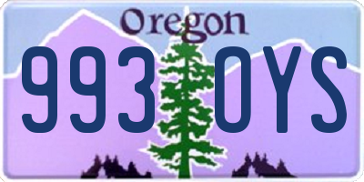 OR license plate 993OYS