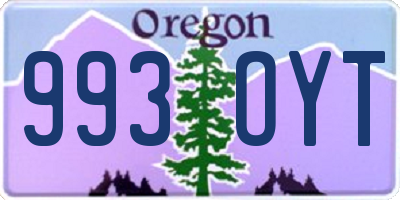 OR license plate 993OYT