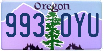 OR license plate 993OYU