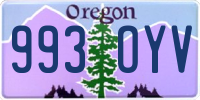 OR license plate 993OYV