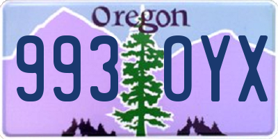 OR license plate 993OYX