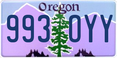 OR license plate 993OYY
