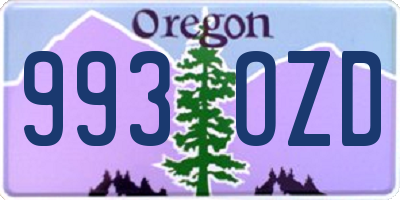 OR license plate 993OZD
