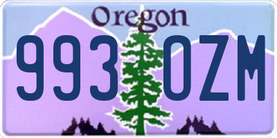 OR license plate 993OZM
