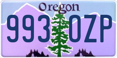 OR license plate 993OZP