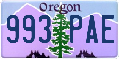 OR license plate 993PAE