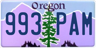 OR license plate 993PAM