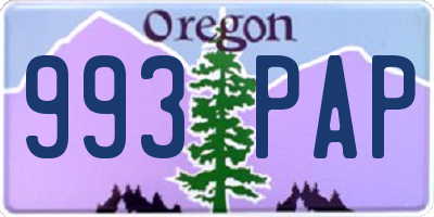 OR license plate 993PAP