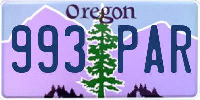OR license plate 993PAR