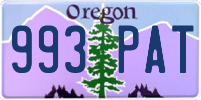 OR license plate 993PAT