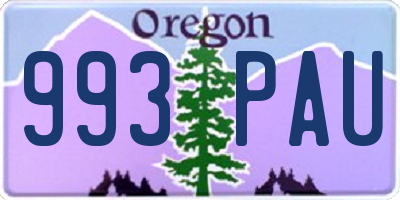 OR license plate 993PAU