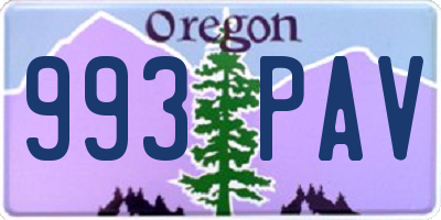 OR license plate 993PAV