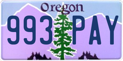 OR license plate 993PAY