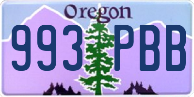 OR license plate 993PBB