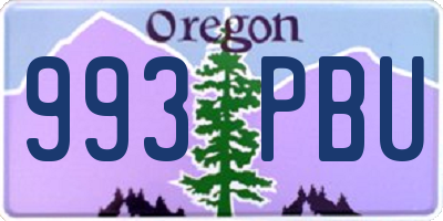 OR license plate 993PBU