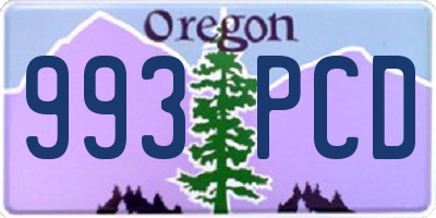 OR license plate 993PCD