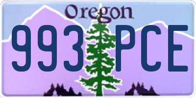 OR license plate 993PCE